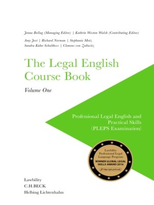 cover image of Legal English Course Book Volume One
